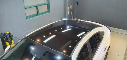 [울산루프스킨][울산랩핑] 현대 쏘나타 DN8 3M 2080 블랙유광 루프스킨 시공 - 블랙샤인 울산점 / 울산광역시 남구
