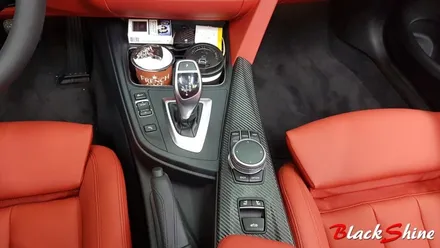 BMW 428i 컨버터블 실내마감재 블랙카본 울산실내랩핑으로 포인트랩핑 - 블랙샤인 울산점 / 울산광역시 남구