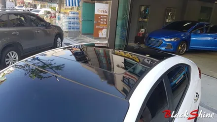 [울산루프스킨][울산랩핑] 현대 아반떼AD 루프스킨 시공 - 블랙샤인 울산점 / 울산광역시 남구