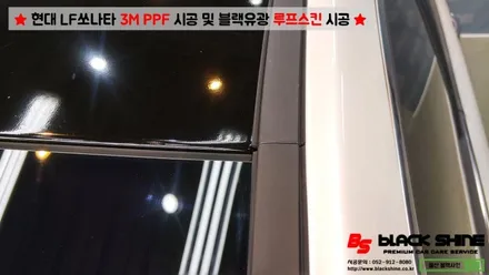 [울산PPF][울산루프스킨] 현대 LF쏘나타 3M PPF 시공 및 블랙유광 루프스킨 시공 - 블랙샤인 울산점 / 울산광역시 남구
