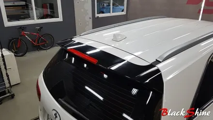 [울산랩핑][울산부분랩핑] 기아 올뉴쏘렌토 도어 외캐치, 스포일러 부분랩핑 시공 - 블랙샤인 울산점 / 울산광역시 남구