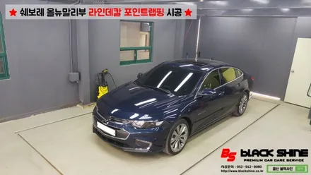 [울산랩핑][울산루프스킨] 쉐보레 올뉴말리부 블루아이즈 라인데칼 포인트랩핑 시공 - 블랙샤인 울산점 / 울산광역시 남구