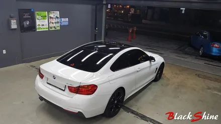 [울산루프스킨][울산랩핑] BMW 428i 3M 1080시리즈 블랙유광 루프스킨 및 포인트랩핑 시공 - 블랙샤인 울산점 / 울산광역시 남구