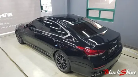 [울산랩핑][울산전체랩핑] 제네시스 G80 3M 1080시리즈 사틴다크그레이 전체풀랩핑 시공 - 블랙샤인 울산점 / 울산광역시 남구