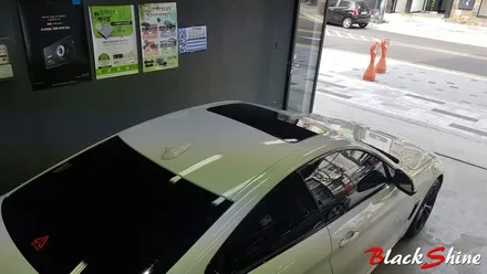 [울산루프스킨][울산랩핑] BMW 428i 3M 1080시리즈 블랙유광 루프스킨 및 포인트랩핑 시공 - 블랙샤인 울산점 / 울산광역시 남구