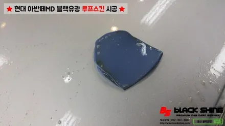 [울산루프스킨][울산랩핑] 현대 아반떼MD 블랙유광 루프스킨 시공 - 블랙샤인 울산점 / 울산광역시 남구