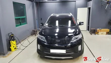 [울산랩핑] 기아 뉴 쏘렌토R 차량외부 크롬몰딩을 블랙유광으로 랩핑하기 / 울산광역시 남구