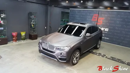[울산랩핑][전체랩핑] BMW X4 F26 에이버리 차콜무광메탈릭 전체풀랩핑 시공 - 블랙샤인 울산점 / 울산광역시 남구