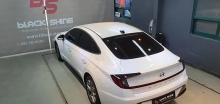 [울산랩핑][울산루프스킨] 현대 쏘나타 DN8 3M 2080시리즈 블랙유광 루프스킨 시공기 - 블랙샤인 울산점 / 울산광역시 남구