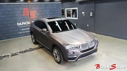[울산랩핑][전체랩핑] BMW X4 F26 에이버리 차콜무광메탈릭 전체풀랩핑 시공 - 블랙샤인 울산점 / 울산광역시 남구