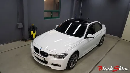 [울산루프스킨][울산랩핑] BMW 320d 에이버리 유광블랙 루프스킨 시공 - by BlackShine / 울산광역시 남구