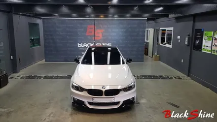 [울산루프스킨][울산랩핑] BMW 428i 3M 1080시리즈 블랙유광 루프스킨 및 포인트랩핑 시공 - 블랙샤인 울산점 / 울산광역시 남구