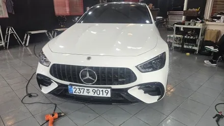춘천 랩핑 벤츠 gt amg 크롬 죽이기및 본넷ppf시공및 실내랩핑 / 춘천시 후평동