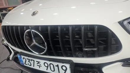 춘천 랩핑 벤츠 gt amg 크롬 죽이기및 본넷ppf시공및 실내랩핑 / 춘천시 후평동