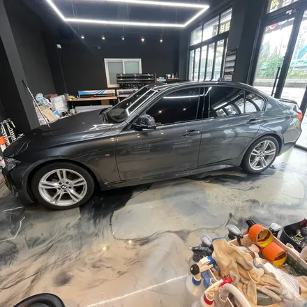 안산썬팅 BMW 3시리즈 레인보우V90 전체 재시공