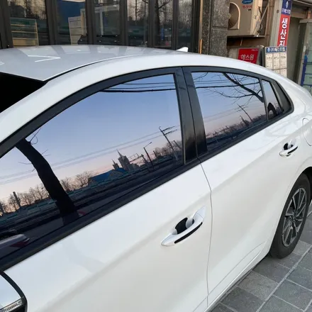 안산 블락포디 현대 아이오닉 스카이블루 썬팅 전체 재시공