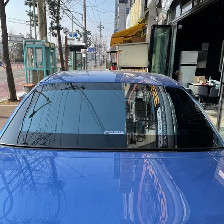 안산썬팅 BMW 4시리즈 블락포디 비바 스카이블루 전체 재시공