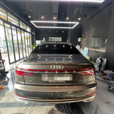 안산 신차패키지 아우디 A8 솔라가드 차콜 시공