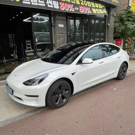 안산 신차패키지 테슬라 모델3 안산블락포디 스카이블루 시공