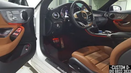 W205 C클래스 카브리올레 엠비언트 라이트 64가지 색상 광량 업그레이드 / 인천 남동구