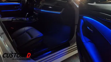 BMW5시리즈 - 520D (F10) 실내 RGB 가변 엠비언트 무드등 작업 후기 / 인천 남동구