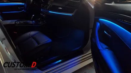 BMW5시리즈 - 520D (F10) 실내 RGB 가변 엠비언트 무드등 작업 후기 / 인천 남동구