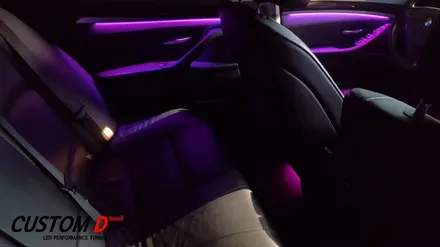 BMW5시리즈 - 520D (F10) 실내 RGB 가변 엠비언트 무드등 작업 후기 / 인천 남동구