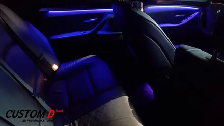 BMW5시리즈 - 520D (F10) 실내 RGB 가변 엠비언트 무드등 작업 후기 / 인천 남동구