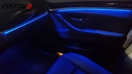 BMW5시리즈 - 520D (F10) 실내 RGB 가변 엠비언트 무드등 작업 후기 / 인천 남동구