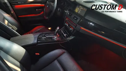 BMW5시리즈 - 520D (F10) 실내 RGB 가변 엠비언트 무드등 작업 후기 / 인천 남동구