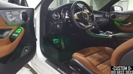 W205 C클래스 카브리올레 엠비언트 라이트 64가지 색상 광량 업그레이드 / 인천 남동구