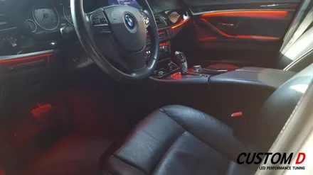 BMW5시리즈 - 520D (F10) 실내 RGB 가변 엠비언트 무드등 작업 후기 / 인천 남동구