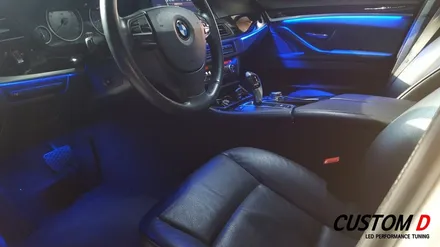 BMW5시리즈 - 520D (F10) 실내 RGB 가변 엠비언트 무드등 작업 후기 / 인천 남동구