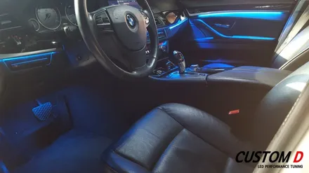 BMW5시리즈 - 520D (F10) 실내 RGB 가변 엠비언트 무드등 작업 후기 / 인천 남동구