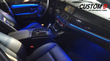 BMW5시리즈 - 520D (F10) 실내 RGB 가변 엠비언트 무드등 작업 후기 / 인천 남동구