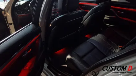 BMW5시리즈 - 520D (F10) 실내 RGB 가변 엠비언트 무드등 작업 후기 / 인천 남동구