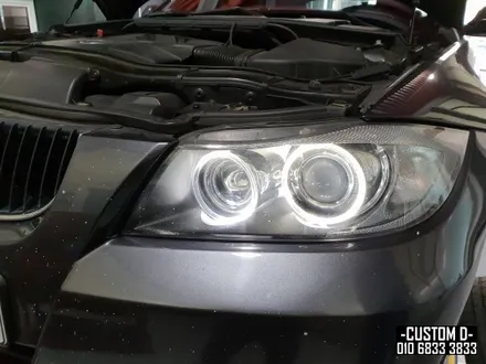 BMW E90 328i LED링마커(엔젤아이) 320D HID D1S 6000K 벌브 교체! / 인천 남동구