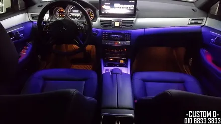 벤츠 W212 E220 엠비언트 라이트 64컬러 가변 RGB LED무드등 전기형 실내 튜닝 작업 후기 / 인천 남동구