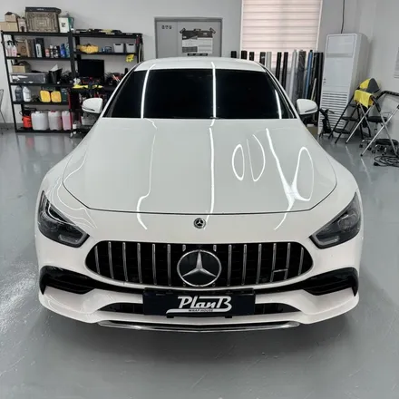 메르세데스 벤츠 AMG GT 43 4도어 에이버리 사틴 블랙 전체랩핑 / 창원 팔용동