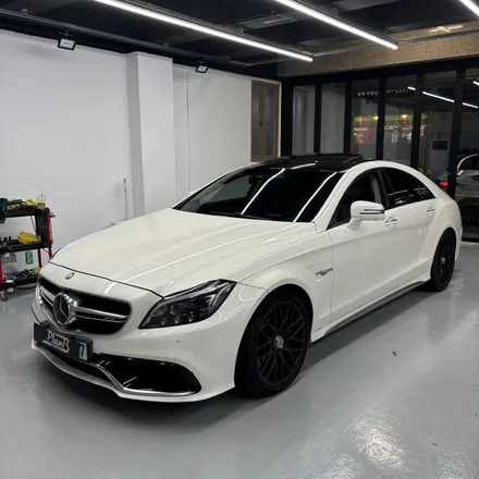 창원 랩핑제거 벤츠 CLS 63 AMG랩핑 필름제거 에이버리 사틴블랙 / 창원 팔용동