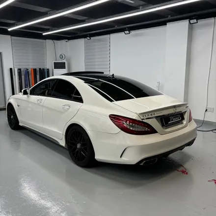 창원 랩핑제거 벤츠 CLS 63 AMG랩핑 필름제거 에이버리 사틴블랙 / 창원 팔용동
