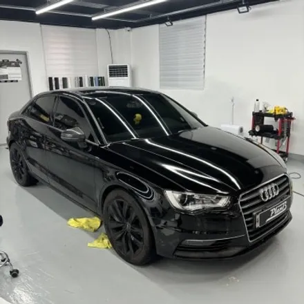 [창원랩핑] AUDI A3 아우디 A3 본넷 랩핑 부분랩핑 (에이버리 유광블랙/Avery Gross Black) / 창원 팔용동