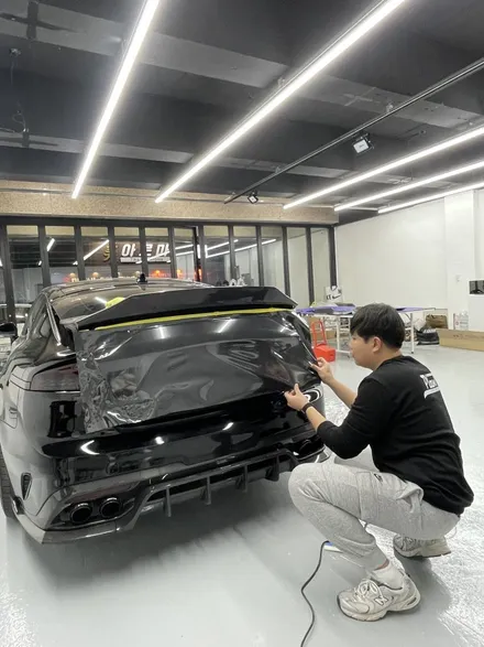 창원 6D카본랩핑 스팅어 3.3GT 본넷/트렁크 포인트랩핑 PlanB 6D Carbon Fiber / 창원 팔용동