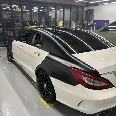 창원랩핑 메르세데스 벤츠 CLS 63AMG S 에이버리 사틴블랙 전체랩핑 경남랩핑 마산랩핑 진해랩핑 김해랩핑 / 창원 팔용동