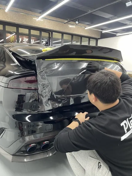 창원 6D카본랩핑 스팅어 3.3GT 본넷/트렁크 포인트랩핑 PlanB 6D Carbon Fiber / 창원 팔용동