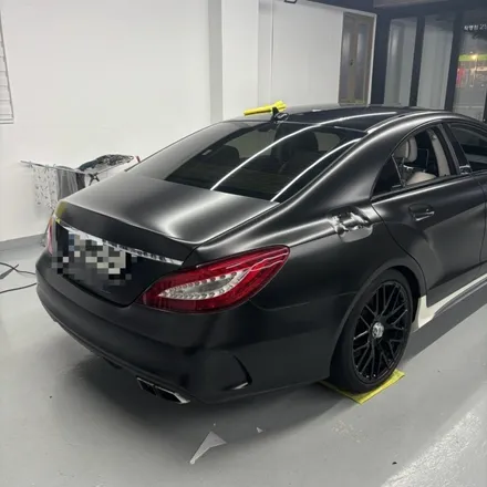 창원랩핑 메르세데스 벤츠 CLS 63AMG S 에이버리 사틴블랙 전체랩핑 경남랩핑 마산랩핑 진해랩핑 김해랩핑 / 창원 팔용동