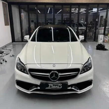 창원 랩핑제거 벤츠 CLS 63 AMG랩핑 필름제거 에이버리 사틴블랙 / 창원 팔용동