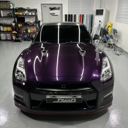 NISSAN GTR R35 전체랩핑 (PlanB PET Midnight Purple) 미드나잇 퍼플 랩핑 / 창원 팔용동