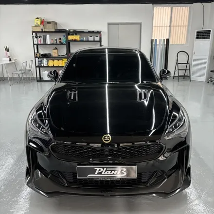 창원 6D카본랩핑 스팅어 3.3GT 본넷/트렁크 포인트랩핑 PlanB 6D Carbon Fiber / 창원 팔용동