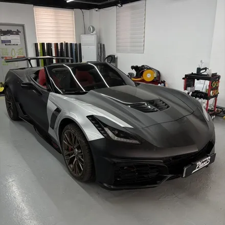 창원랩핑 사고보험처리 쉐보레 콜벳 PET Matte Black 무광도 PET무광은 다릅니다. 셀프힐링으로 잔기스 복원이 되는 기능성 PET필름 창원랩핑 경남랩핑 마산랩핑 의창구랩핑 / 창원 팔용동